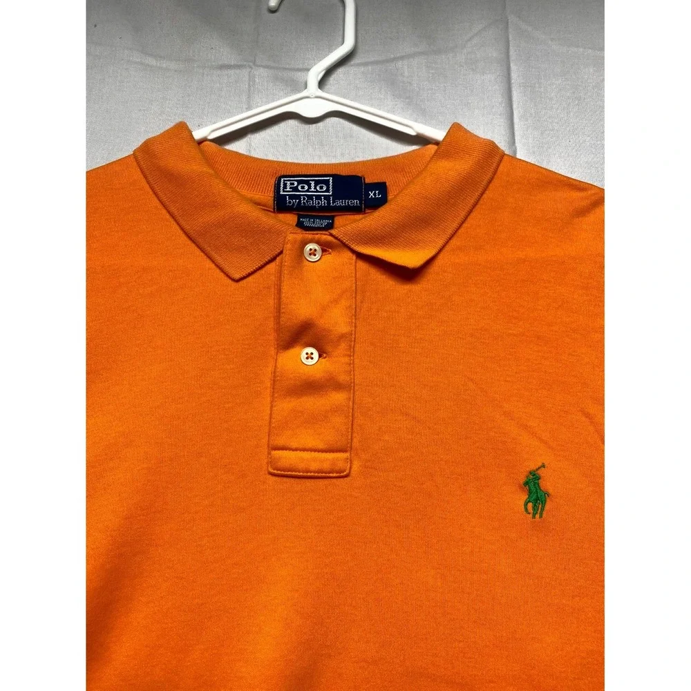 Polo Ralph Lauren Polo Shirt Mens XL Orange Pony Logo Sport Tennis Performance